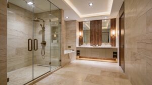 Earth-Toned Modern Oasis Bathrooms That Never Go Out of Style