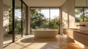 Modern Oasis Bathrooms With Natural Light as the Star Feature