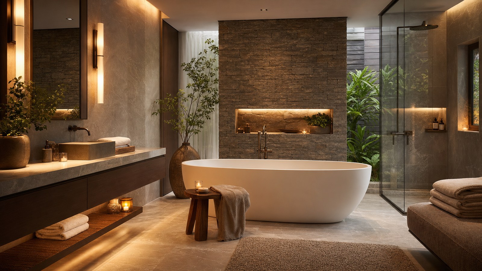 How to Design a Spa-Like Bathroom at Home (Luxury Edition)