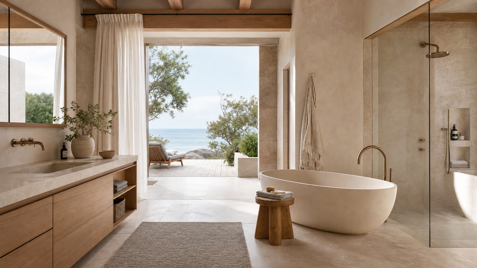 Coastal Luxury Spa Bathrooms Inspired by Resort Living