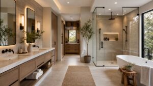 Master Bathroom Layout Ideas for Modern Homes shown as a polished editorial bathroom interior