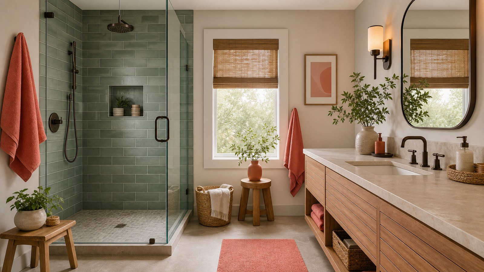 Mood-Based Color Palettes: Designing Spaces That Feel Calm, Energetic, or Cozy shown as a polished editorial bathroom interior